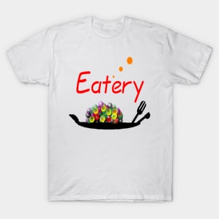 New Eatery Logo 2 on white T-Shirt